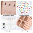 thumbnail image 4 of Leather Travel Jewelry Storage Box - Portable Jewelry Organizer - Rainbow Guitars, 4 of 6