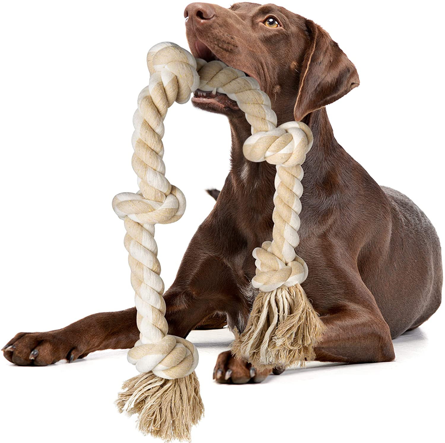 Dog Rope Toys Supports Non-Profit Dog Rescue Dog Toys for Large Dogs Interactive Large Dog Toys for Boredom TUG Toys for XL Dogs Giant Rope Toys for Large Breeds Giant Fetch Tennis Ball 