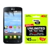 Refurbished Straight Talk LG Access 4G LTE Android Prepaid Smartphone with BONUS $45/30-Day Plan