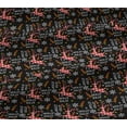 thumbnail image 4 of oneOone Cotton Jersey Black Fabric Merry Christmas Craft Projects Decor Fabric Printed By The Yard 58 Inch Wide, 4 of 4