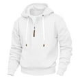 thumbnail image 1 of Sudadera con capucha para hombre, color sólido, informal, a la moda, holgada, de manga larga, con cremallera, sudadera con capucha, blusa de poliéster para hombre, 1 of 6