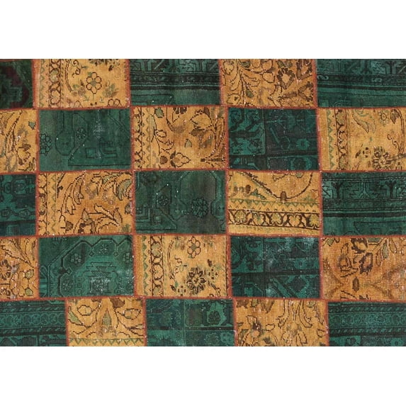 Ahgly Company Machine Washable Indoor Rectangle Contemporary Dark Brown Area Rugs, 6' x 9'