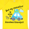 thumbnail image 4 of Inktastic Book My Reservation I'm Going to Grandma and Grandpa's Boys or Girls Baby Bodysuit, 4 of 5