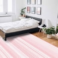 thumbnail image 6 of Area Rugs Indoor Non-Slip Rectangle Rug 2x3 Ft Pink Striped Rug Rubber Backing Floor Mats Non Shedding Home Decor Carpet for Entryway Living Room, 6 of 8