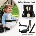 thumbnail image 6 of AILEEKISS 8-in-1 Kids Tricycle with Parental Bar, Folding Ride Trike for Child 1-6 Years, Khaki, 6 of 9