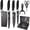 B, variant on Knife Set, 6 Pieces Kitchen knife Set with Healthy Anti-Rust Coating, Stainless Steel Professional Chef Knife Sets with Elegant Box, Kitchen Knives with Scissors & Peeler for Cooking, Dishwasher Safe