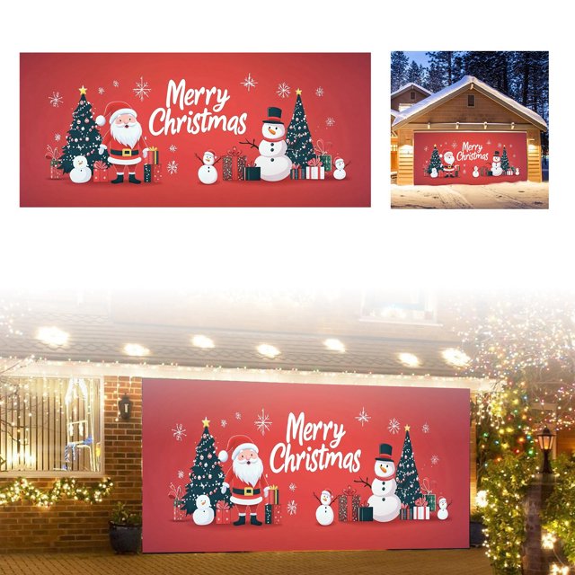 Transformez Votre Garage en Hiver avec Notre Bannière de Garage de Noël Offre Limitée!