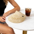 thumbnail image 6 of Yhmxh Beach Sun Visor Hats for Women, Fringe Straw Sun Visor Hat for Women, Wide Brim UPF50+ Sun Protection Straw Cap for Summer, Beach, Golf, Hiking & Outdoor Activities, 6 of 6