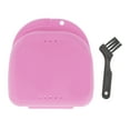 thumbnail image 5 of Unique Bargains 1 Set Braces Box with Brush Compact Braces Storage Box Pink, 5 of 5