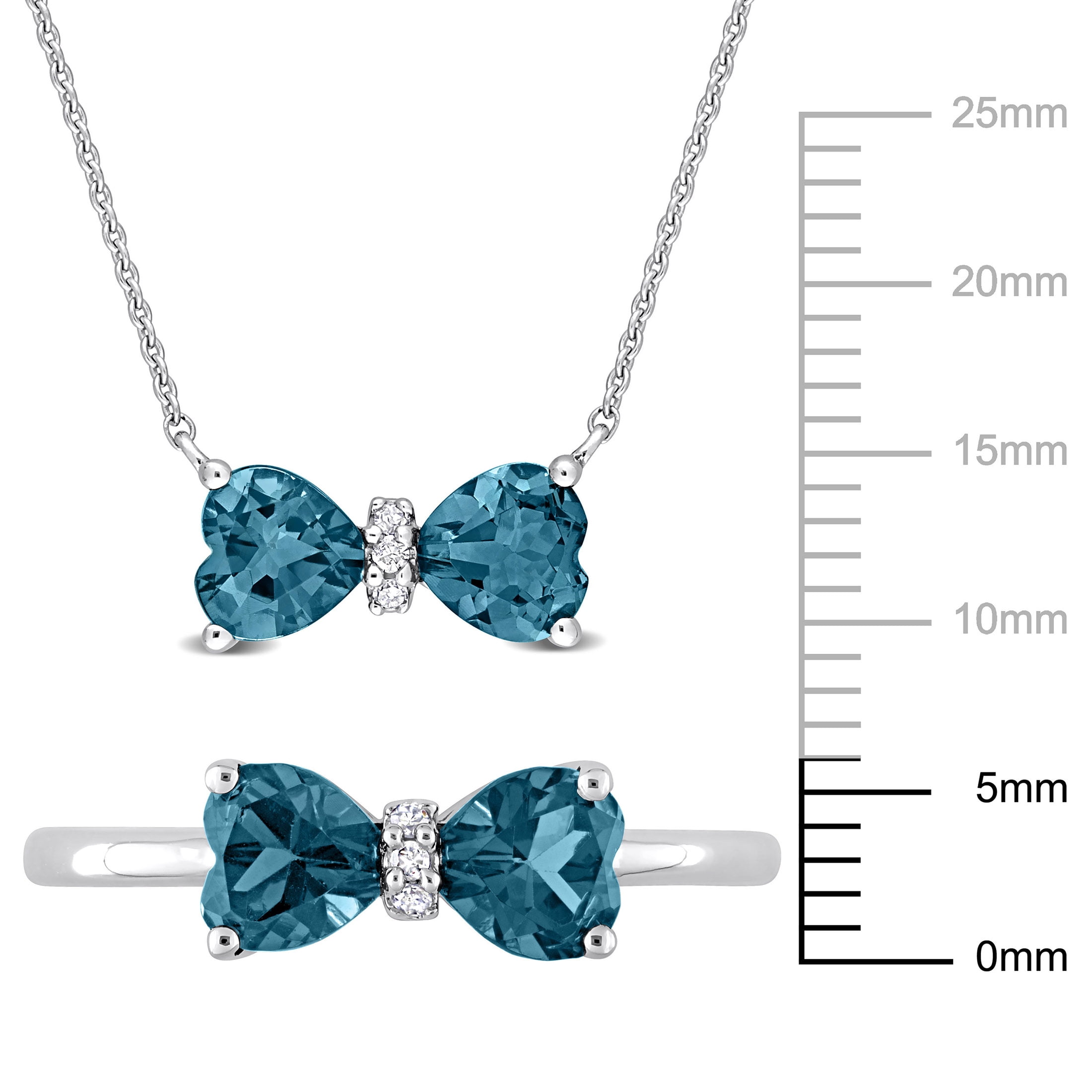 Everly Women's Topaz 10k White Gold Jewelry Set