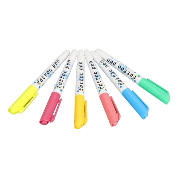 Body Paint Pen, Skin Friendly 6x0.5ml Simple Cleaning Marker For Face