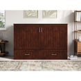 thumbnail image 5 of AFI Aspen Queen Solid Wood Murphy Bed Chest with Mattress in Walnut, 5 of 10