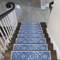 thumbnail image 2 of SussexHome Monument Design 9" X 28" Stair Treads - 70 % Cotton Anti-Slip Carpet Strips for Indoor Stairs-Easy to Install Stair Treads with Double Adhesive Tape-Safe, Extra-Grip, 13-Pack-Navy, 2 of 9