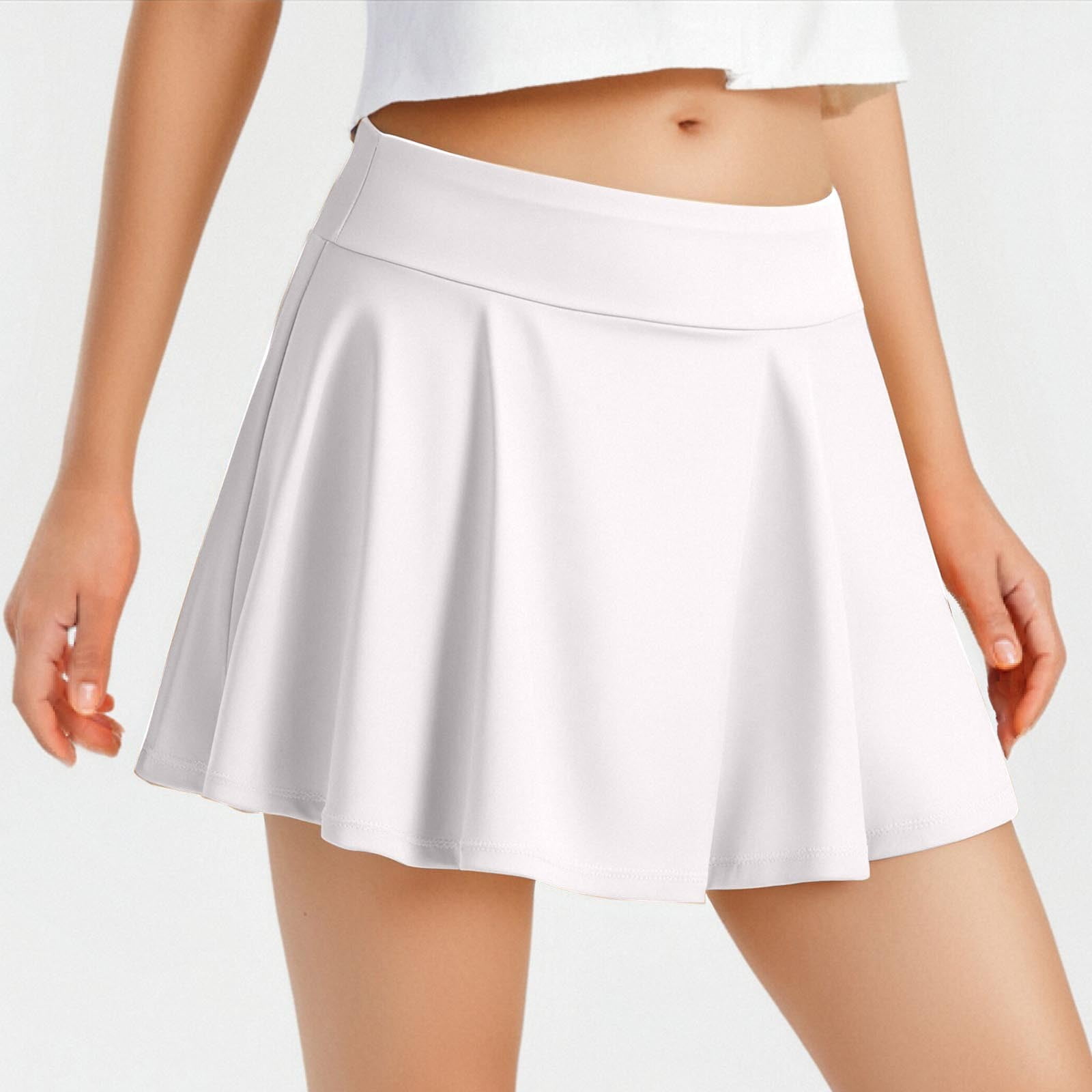 NINGMENG Skirts For Women Solid Color Outdoor Sports Slim High