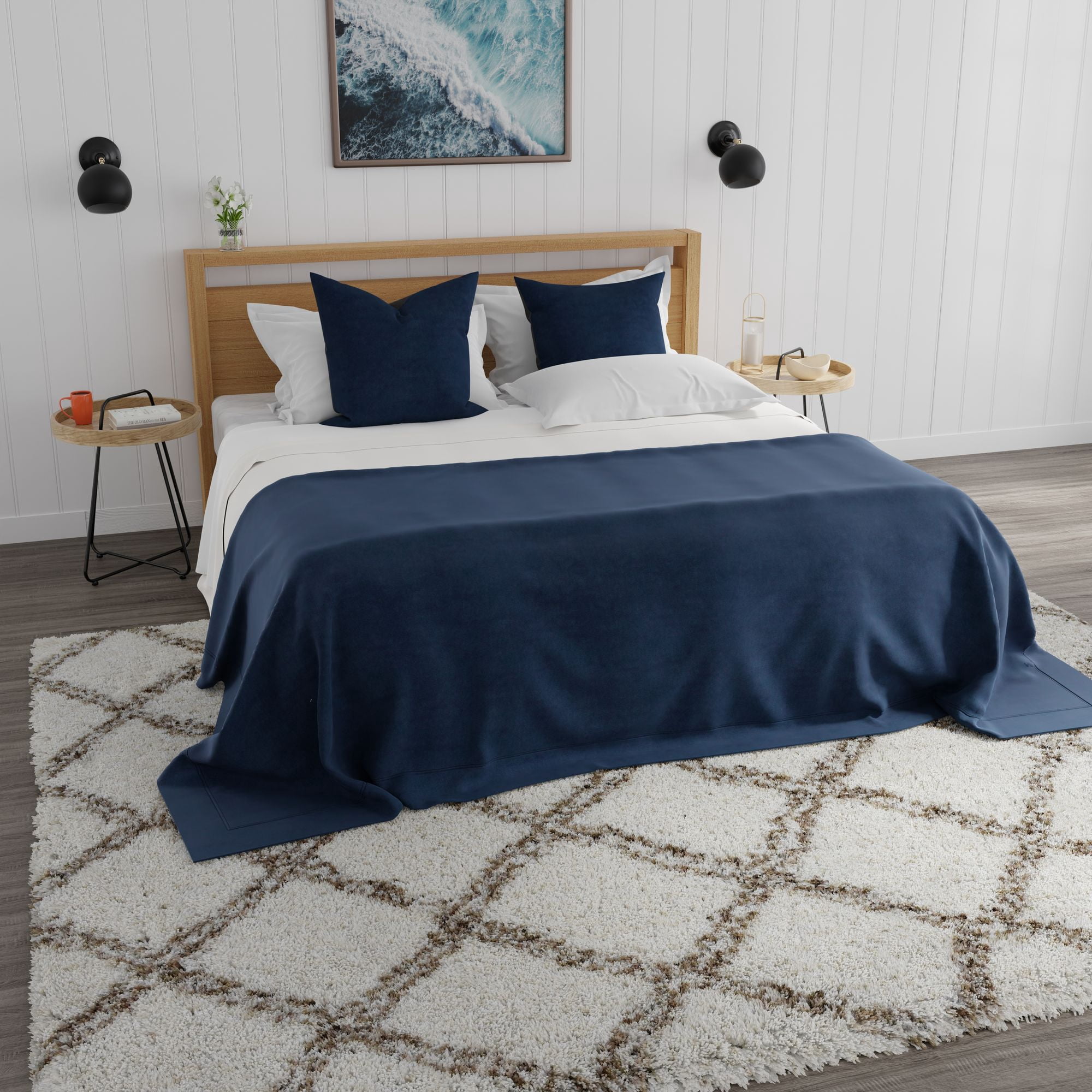 Mason Brooks Indigo Shag CG20A Transitional Geometric 2'6" X 8' Area Rug