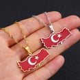 thumbnail image 4 of maskred Unique Turkey Map Pendant Necklace For Stylish And Fashionable Look Premium Steel Silver, 4 of 6