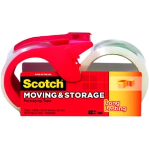 Scotch® Long Lasting Storage Packaging Tape With Dispenser, 1 7/8" x 54.6 Yd, Clear