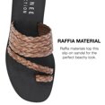 thumbnail image 6 of Journee Collection Womens Zindy Raffia Slip On Slide Sandal, 6 of 6