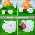 thumbnail image 4 of 20pcs Glow in the Dark Mini Sheep Figurines, Resin Animal Statues for Miniature Garden Decor and Collectibles, 4 of 6