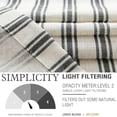 thumbnail image 4 of Cortinas Jinchan a Rayas de Lino para Cocina 62x61 cm 2 Paneles, 4 of 8