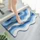 thumbnail image 1 of Alfombra de baño absorbente super azul, 19x31IN, antideslizante, lavable, respaldo de goma, alfombras para el baño, alfombra para la ducha, alfombra absorbente tejida para el baño, 50*80CM, 1 of 9