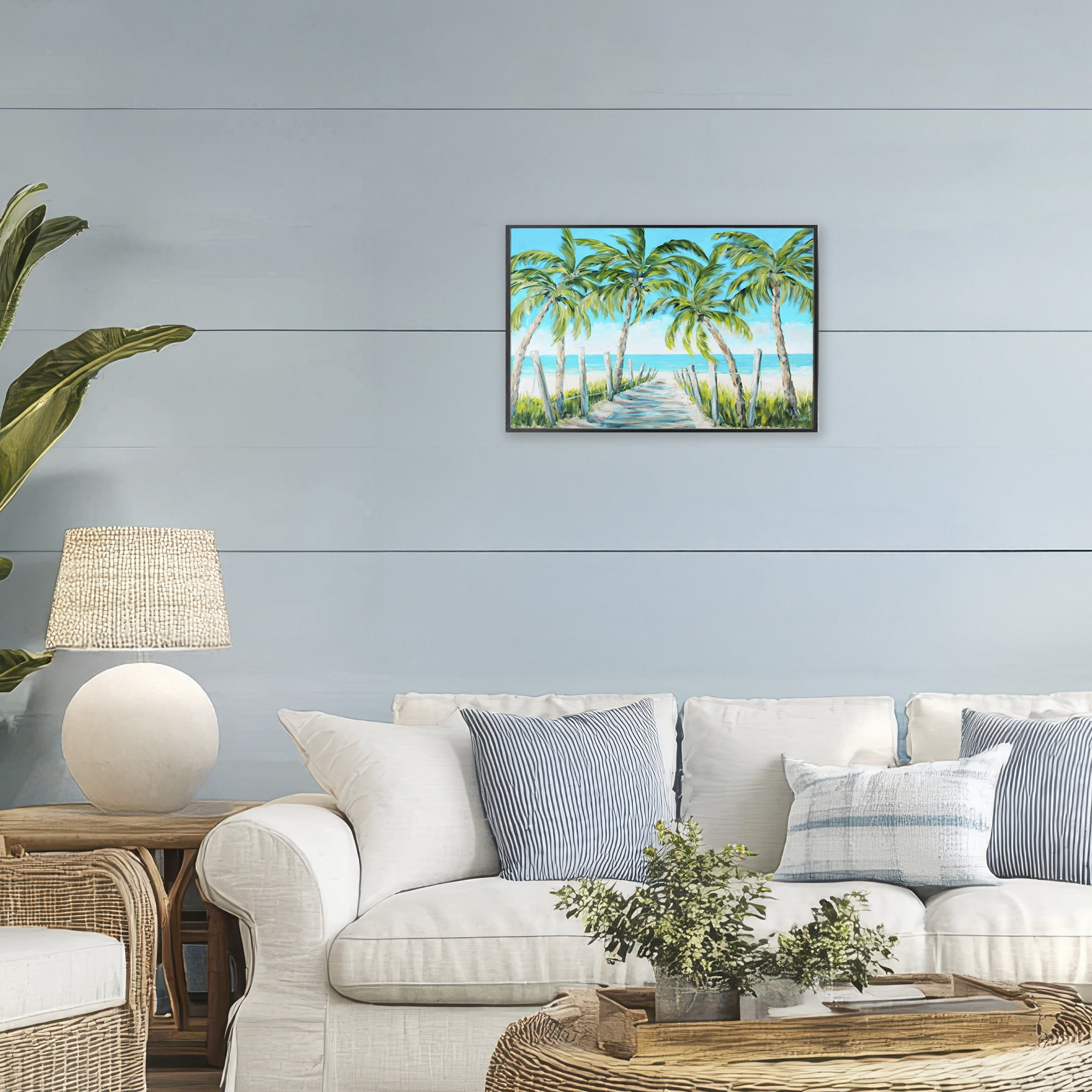 Stupell Industries The Path To Paradise Black Framed Giclee Art, design by Julie DeRice