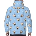 thumbnail image 7 of Pofeuu Cute French Bulldog Print Mens Casual Hooded Collar Drawstring Hoodies Pullover Sweatshirts Casual Long Sleeve Shirts-3X-Large, 7 of 7