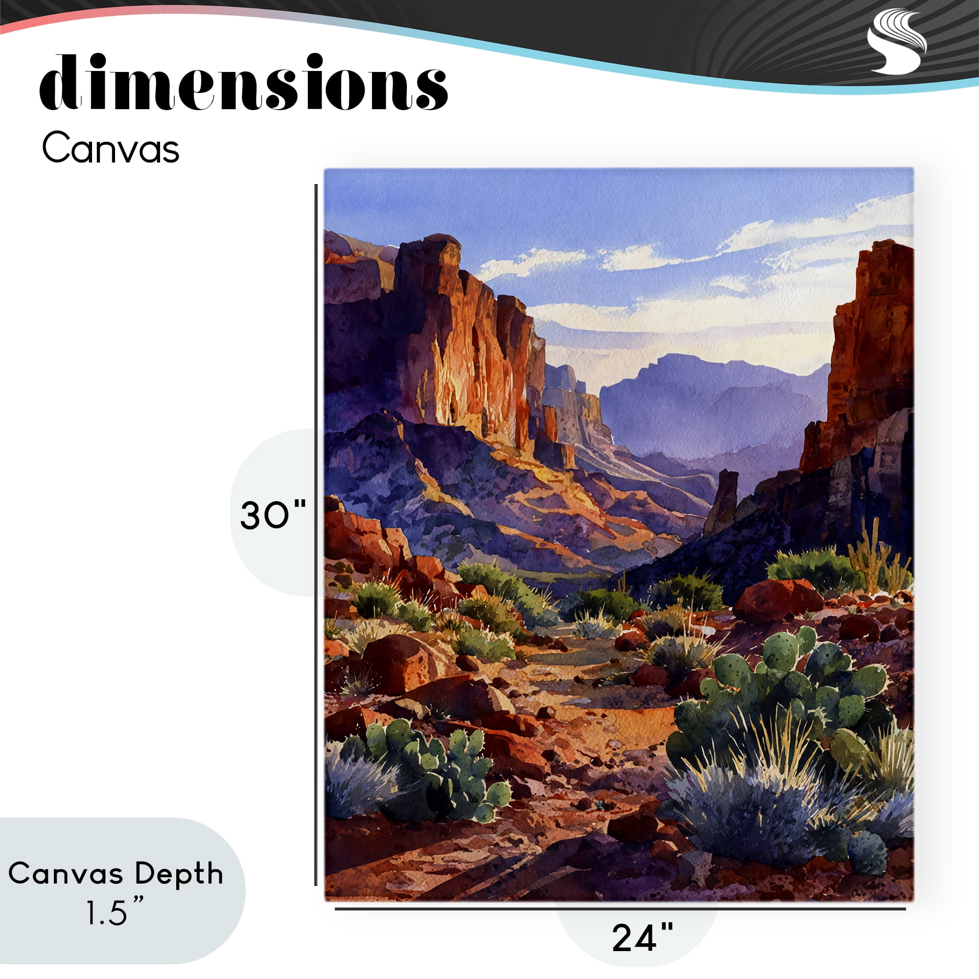 Stupell Industries Western Colors Earthy Desert Canvas Wall Art, design by Franklyn Gregory