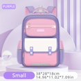 thumbnail image 5 of 1pc Simple Fashion Contrast Color Backpack, Lightweight Spine Protection Backpack For Primary School, Boys And Girls Children Backpack, Waterproof Breathable Backpack, 5 of 5