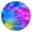Colorful Tie Dye-2, variant on Colorful Tie Dye Pattern Round Fitted Tablecloth with Elastic Edge,Dining Table Cover Waterproof,Outdoor Round Tablecloth for Camping,Dining,Indoor and Outdoor