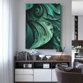 thumbnail image 2 of CozyNet Giant Monstera Leaf Design With Detailed Textures, Deep Green Tones & Elegant Curls Wall Art Prints With Frame Canvas Perfect for Living Room & Bedroom, Ready to Hang, Wall Decor 12"x16"in, 2 of 4