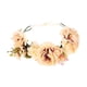 thumbnail image 1 of Diadema de corona floral Sunnimix Tocado de flores para mujer Champán, 1 of 8
