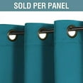 thumbnail image 2 of Blackout Thermal Insulated Living Room Curtains 84 inches Long Kids Boys Room Curtains for Bedroom - Room Darkening Window Treatment Grommet One Panel, Turquoise Blue, 52'W x 84'L, 2 of 6
