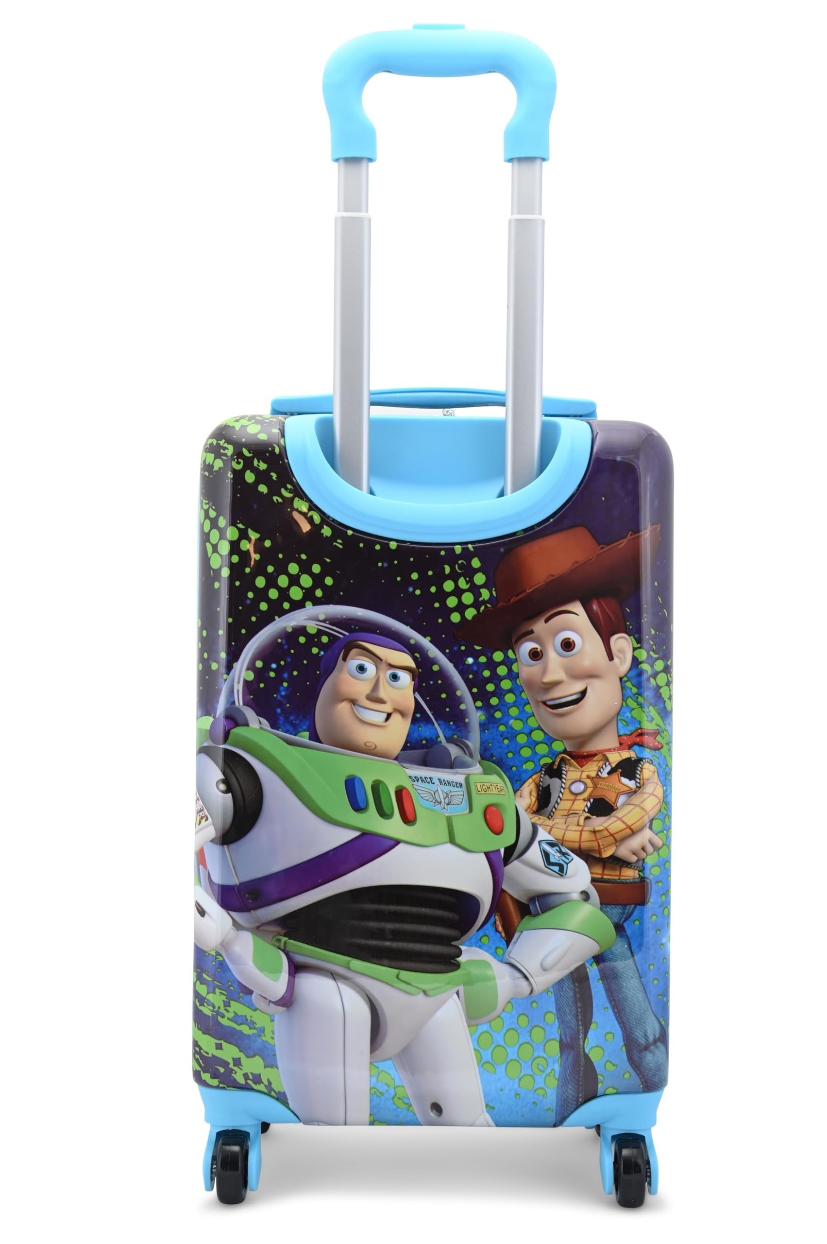 Disney Toy Story 20" Hardshell Luggage - Woody Buzz Cute & Durable Hard-side Suitcase for Travel with Spinner Wheels 20"x12"x8"
