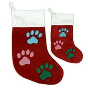 Multi-colored Paw Pet Stocking