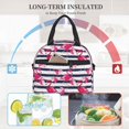 thumbnail image 4 of Naloa Flamingos Print Lunch Bag for Women & Men Insulated Lunch Box or Cooler Lunch Tote Bags for Work, Travel, Outdoor, 4 of 5