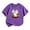 Purple, variant on Kids Halloween Graphic Tee, Crew Neck Short Sleeve T-Shirt, Cute Summer Casual Top for Boys and Girls