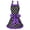 Side Purple, variant on Cute Apron Retro Black Polka Dot Retro Ruffle Side Vintage Cooking Aprons with Pockets for Women Girls (Side Pink)