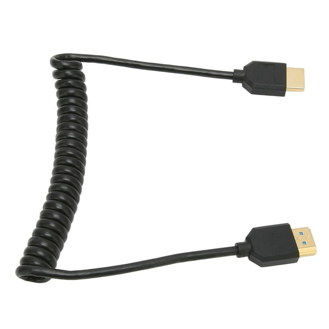 HD Interface Multimédia HD Câble Enroulé, 48Gbps 1080P Plug And Play HD Interface Multimédia Cordon de Ressort pour HD TV pour Décodeur