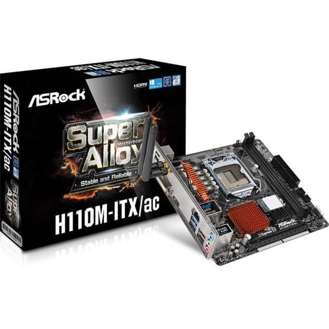 ASRock H110M-ITX-AC LGA1151 Intel H110 DDR4 SATA3 & USB 3.0 M.2 A