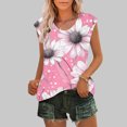 thumbnail image 2 of GERsome Women's Cap Sleeve Tank Tops U Neck Spring Summer T-Shirt Casual Workout Floral Tee Shirts Beach Vacation S-3XL, 2 of 5