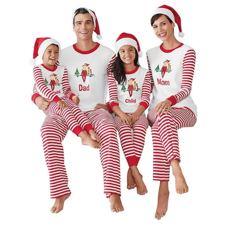ZXZY Christmas Children Adult Family Matching Family Pajamas Sets Sleepwear (Matching Onesies For Best Friends Adults)