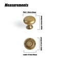 thumbnail image 2 of Goo-Ki Antique Brass Zinc Alloy Cabinet Knobs with Backplate, Single Hole Center Drawer Knobs for Dresser,Wardrobe & Cupboard, 6 Pack, 2 of 6