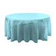 thumbnail image 1 of LA Linen TCOrgz108R-TurquoiseO52 Sheer Mirror Organza Round Tablecloth, Turquoise - 108 in., 1 of 4