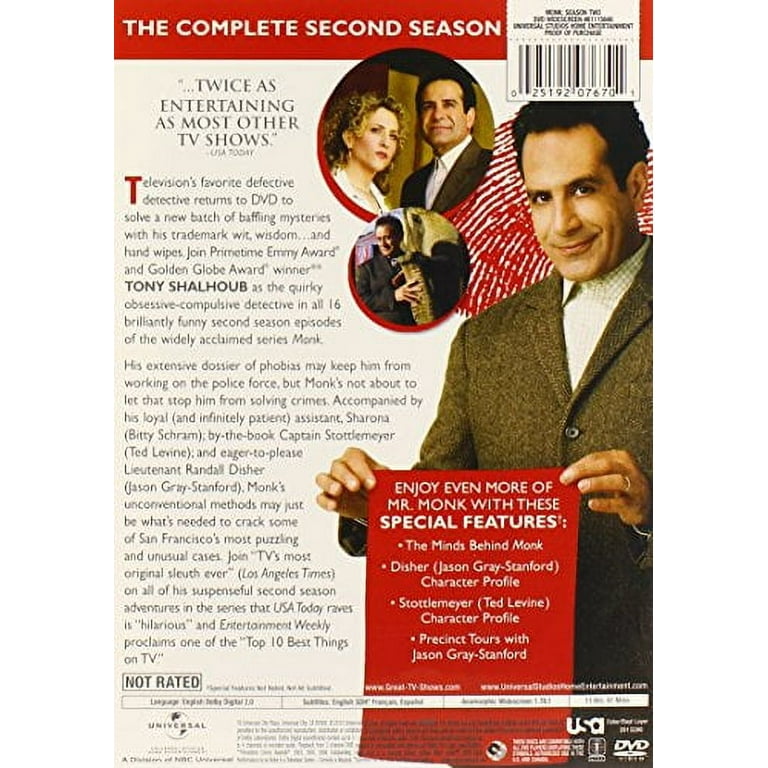 Monk: Season 2 (DVD New Packaging) [DVD] - Walmart.com
