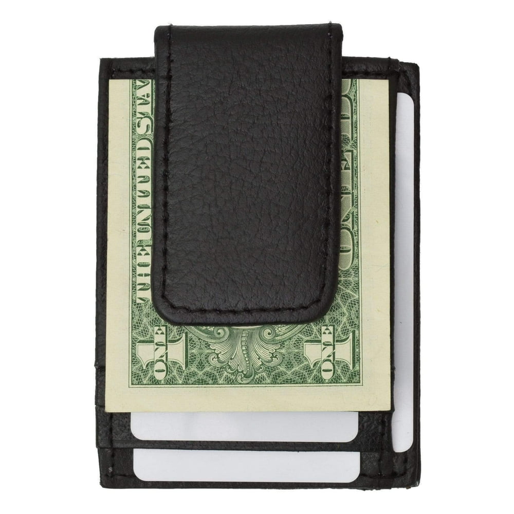 Marshal Wallet - Genuine leather magnetic money clip with credit card ...