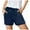 Dark Blue, variant on Riforla Casual Shorts Women's Summer High Waisted Lace up Baggy Wide Leg Pants Shorts for Women Dark Blue L