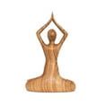 thumbnail image 6 of 10" Wooden Handmade Mini Yoga Figurines, Yoga Pose Statue, Yoga Room Studio Decor, Mindful Home Decor Yogi Gift, Decorative Shelf Decor Objects - Easy Pose, 6 of 6