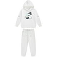 thumbnail image 4 of YUNAFFT 4-12Y Boys Girls Hooded Sweatshirt & Pants Set Winter Fleece Lining Two-Piece Outfit Color Options (Black/Light Blue/Pink) 100-160 Polyester Casual, 4 of 5