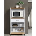 thumbnail image 3 of Pemberly Row Microwave Kitchen Cart in White, 3 of 7
